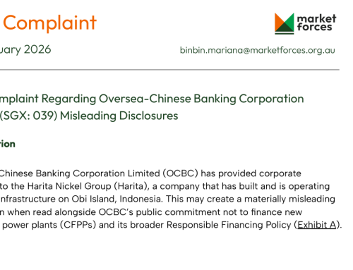 Market Forces Laporkan OCBC ke Bursa Singapura
